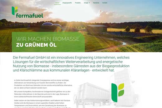 Biogasanlagen Webseite