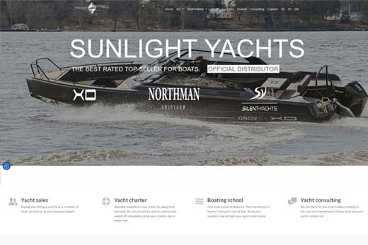 Yacht Charter Webseite